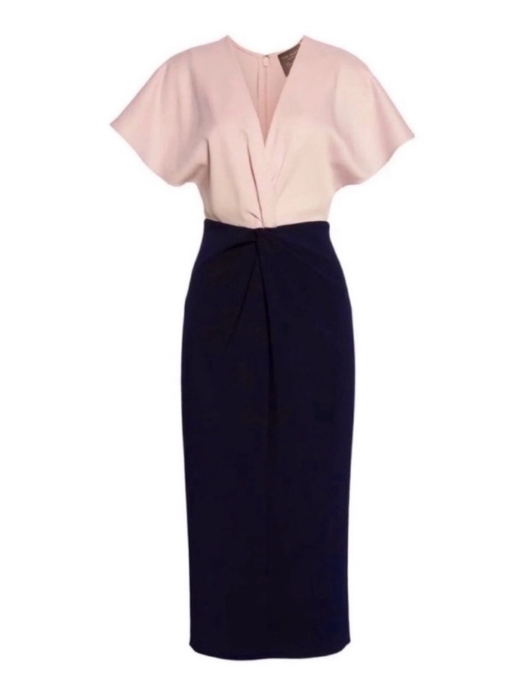 Ted Baker Ellame Two-Tone pink Blush and blue Midi Dress 2 us 4-6